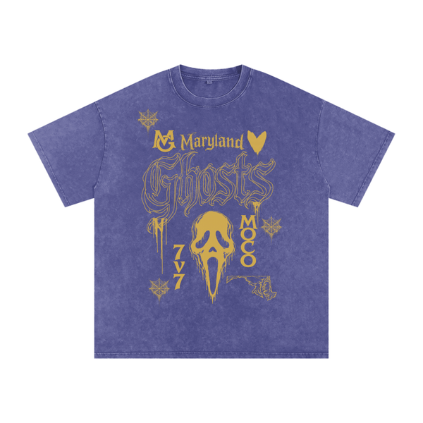 MECA x Ghosts Snow Washed Oversized Cotton T-Shirt
