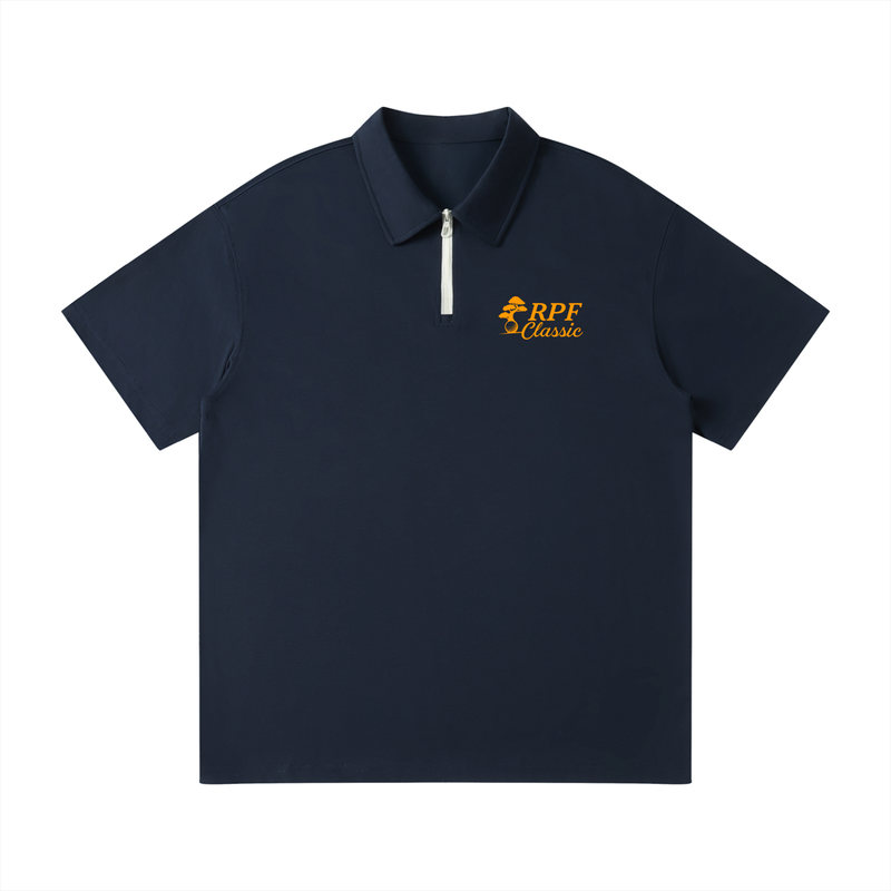 RPF Classic Unisex Quarter-Zip Polo Shirt