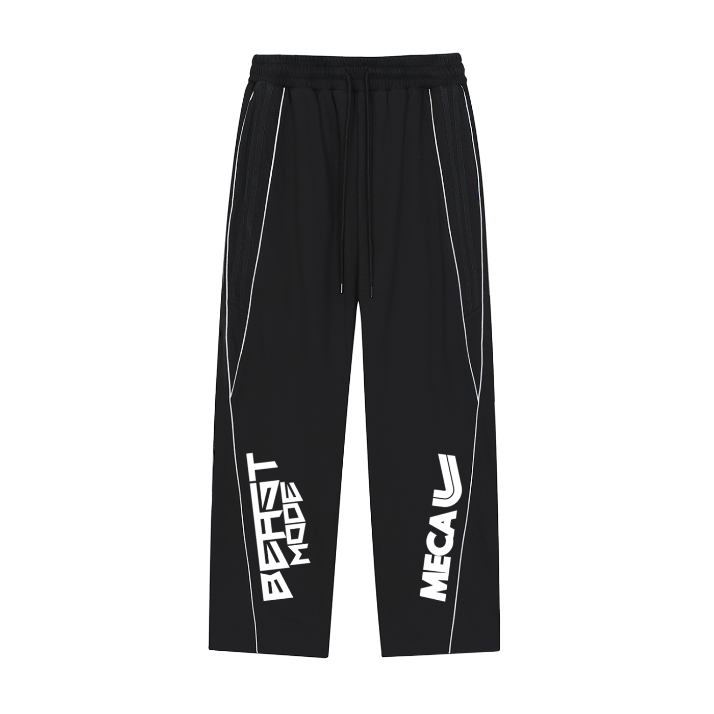 Beast Mode x MECA Reflection Striped Straight-Leg Sweatpants