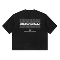 BLACK CARD Unisex Mineral Wash Waffle Boxy T-Shirt