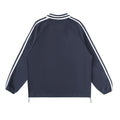 VAG Contrast Striped Lapel Collar Sweatshirt