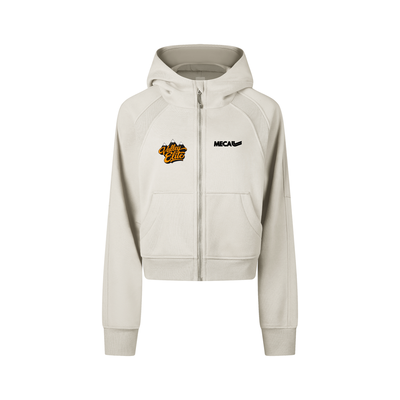 Valley Elite Cropped Zip-Through Hoodie