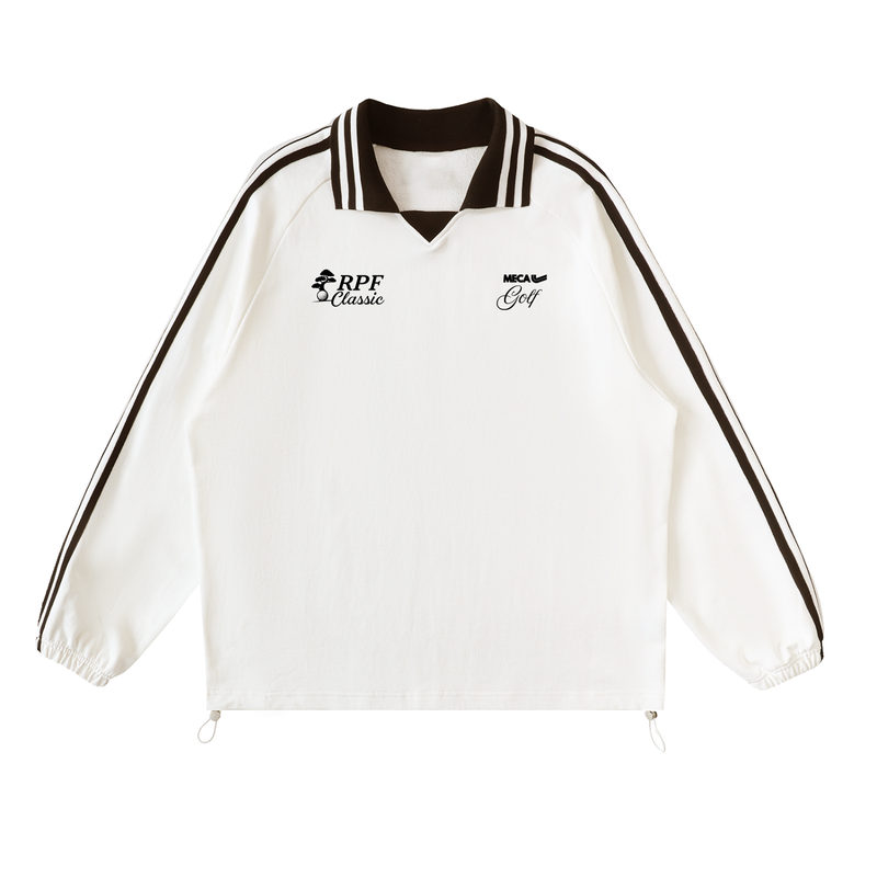 RPF Classic Contrast Striped Lapel Collar Sweatshirt