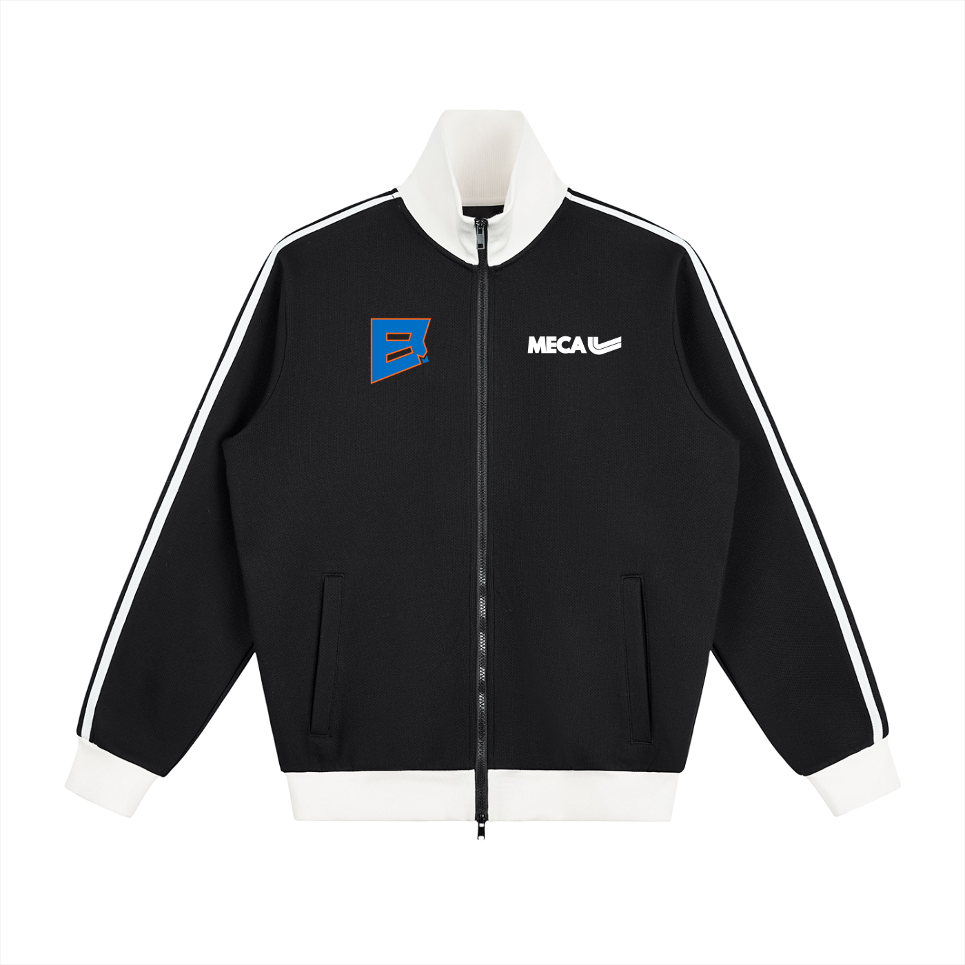 Beast Mode x MECA Contrast Side Stripe Fleece Track Jacket