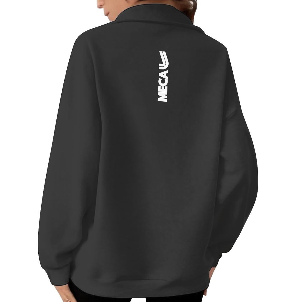 MECA Women's Half-Zip Sweatshirt With Fleece (Black)