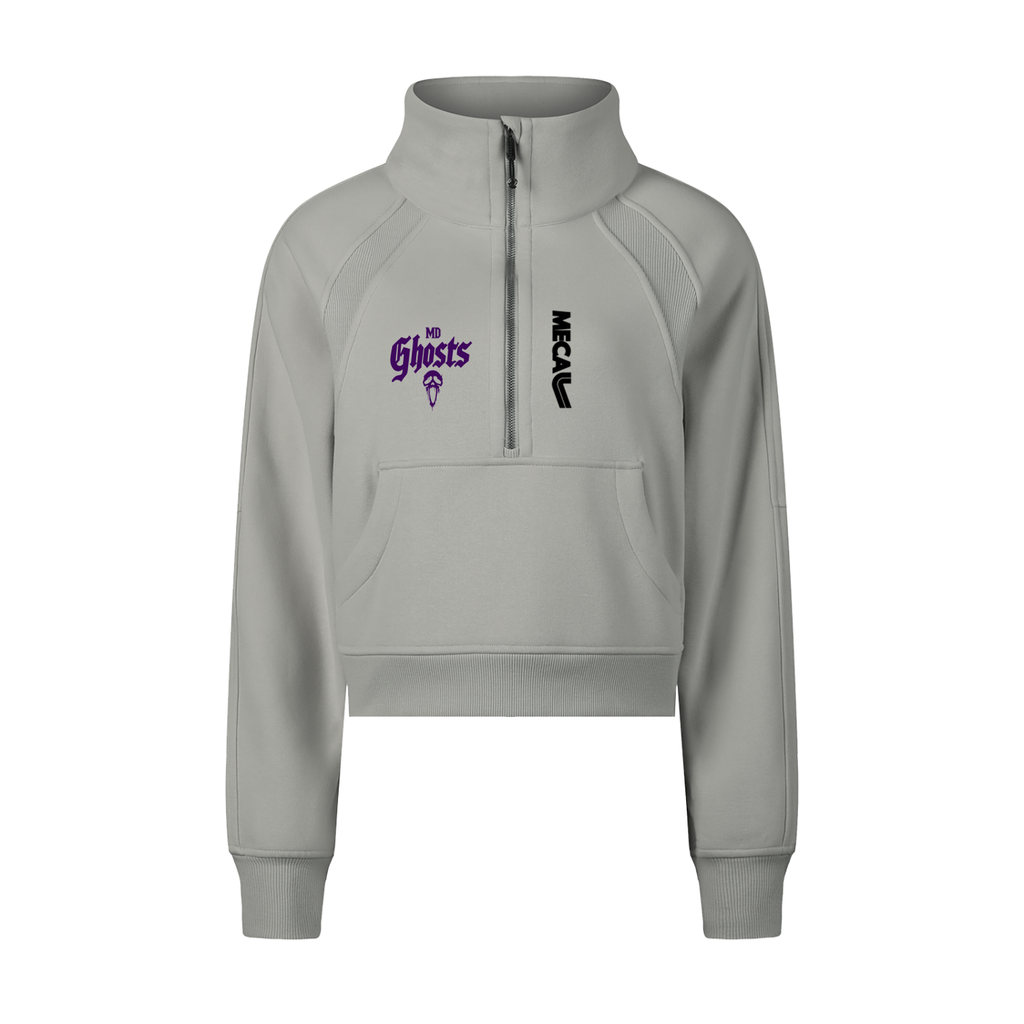 Cropped Half-Zip Sweatshirt