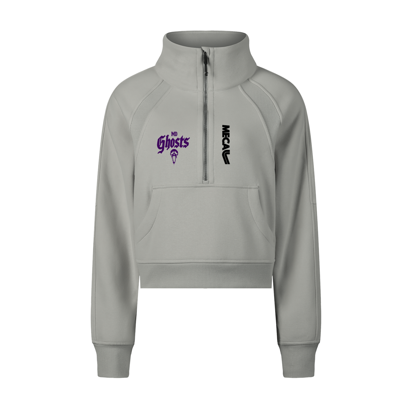 Cropped Half-Zip Sweatshirt