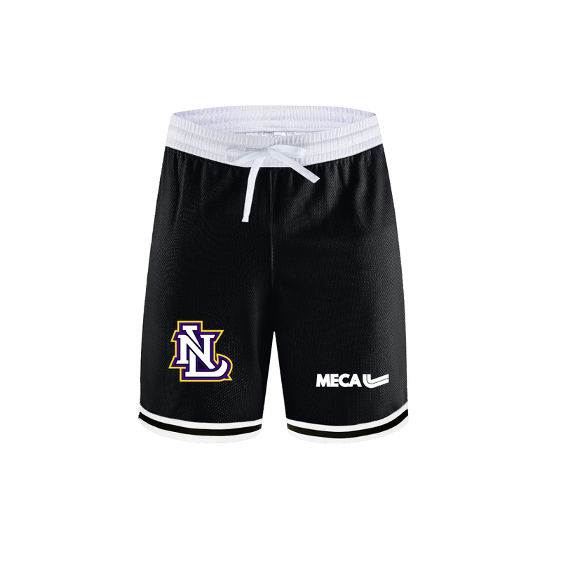 Next Level x MECA Classic Stripe Trim Basketball Shorts