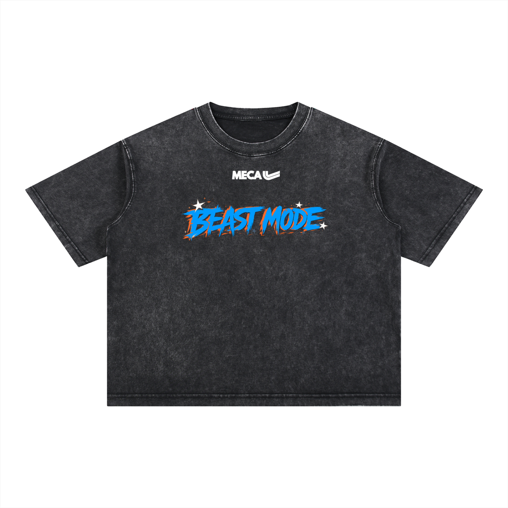 Meca x Beast Mode Mineral Wash Boxy Cotton T-Shirt