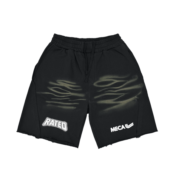 Rated x MECA Vintage Washed Tiger Stripes Short Pants