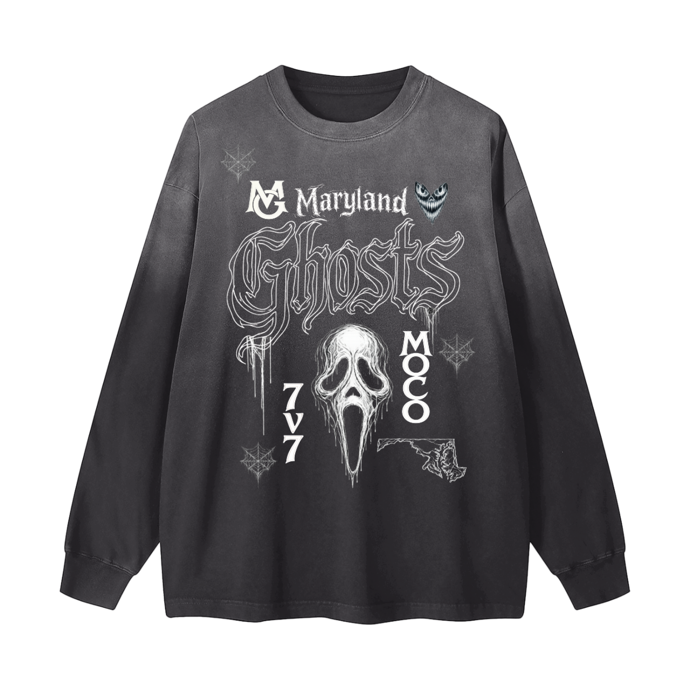 MECA x Ghosts Gradient Washed Long Sleeve T-Shirt