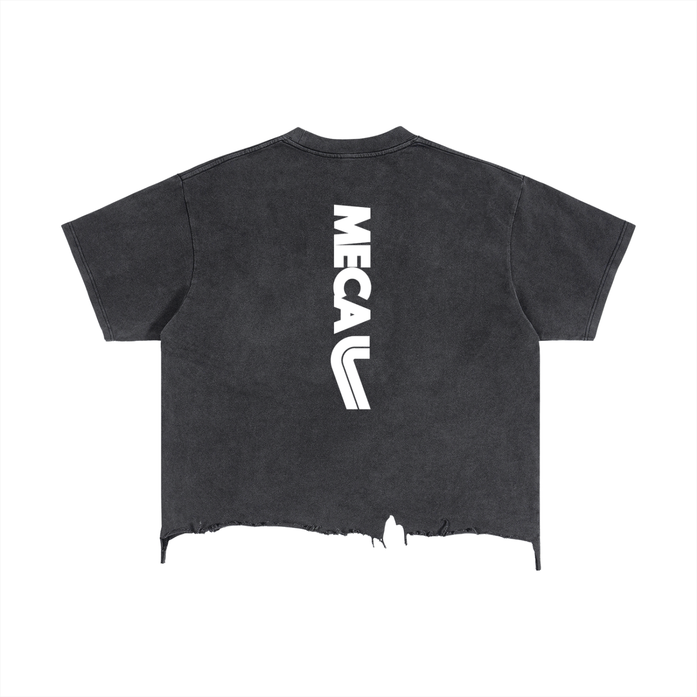 Beast Mode x MECA Vintage Wash Boxy Distressed Hem T-Shirt