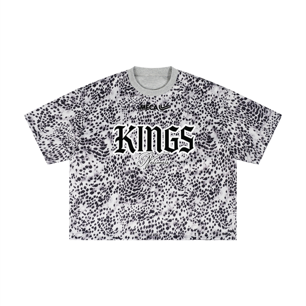 Kings x MECA Unisex Leopard Print Boxy T-Shirt