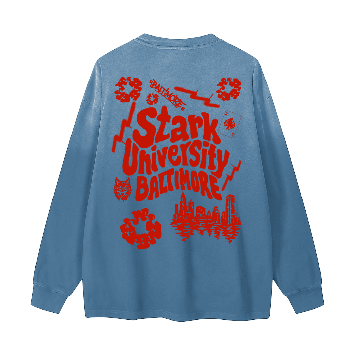 STARK x MECA Gradient Washed Long Sleeve T-Shirt