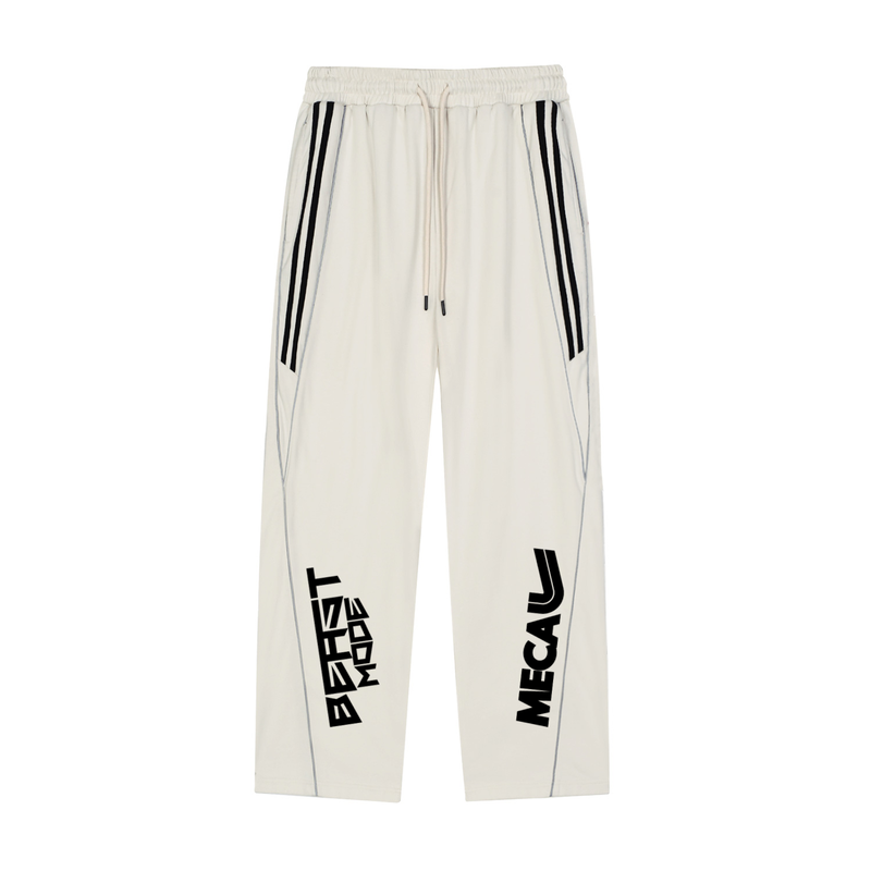 Beast Mode x MECA Reflection Striped Straight-Leg Sweatpants