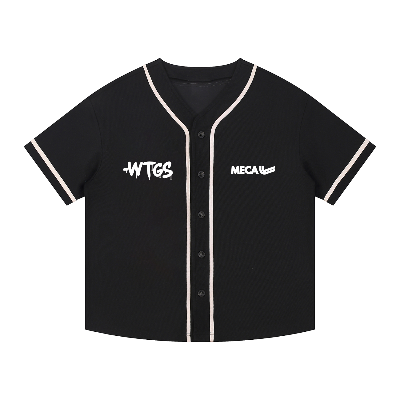 WTGS x MECA Contrast Piped Button-Up Jersey
