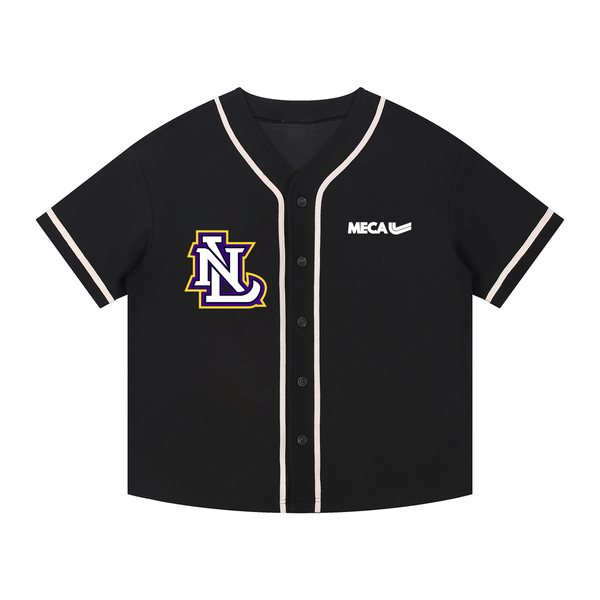 Next Level x MECA Contrast Piped Button-Up Jersey
