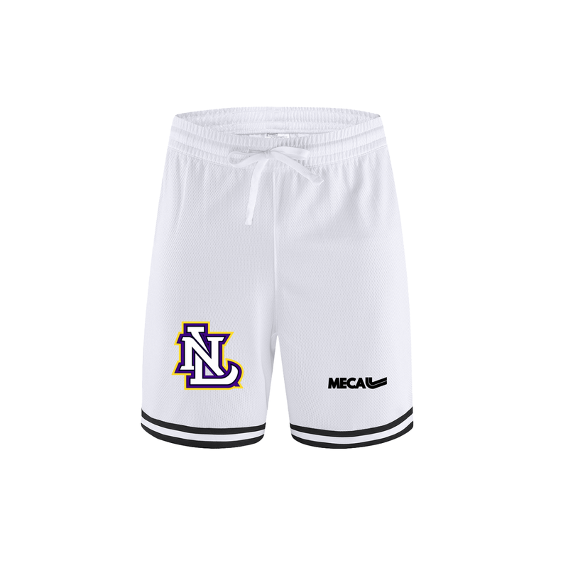 Next Level x MECA Classic Stripe Trim Basketball Shorts