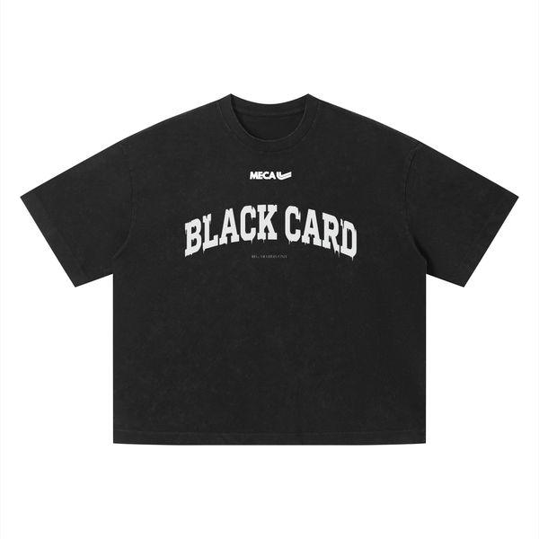 BLACK CARD Unisex Vintage Wash Boxy T-Shirt