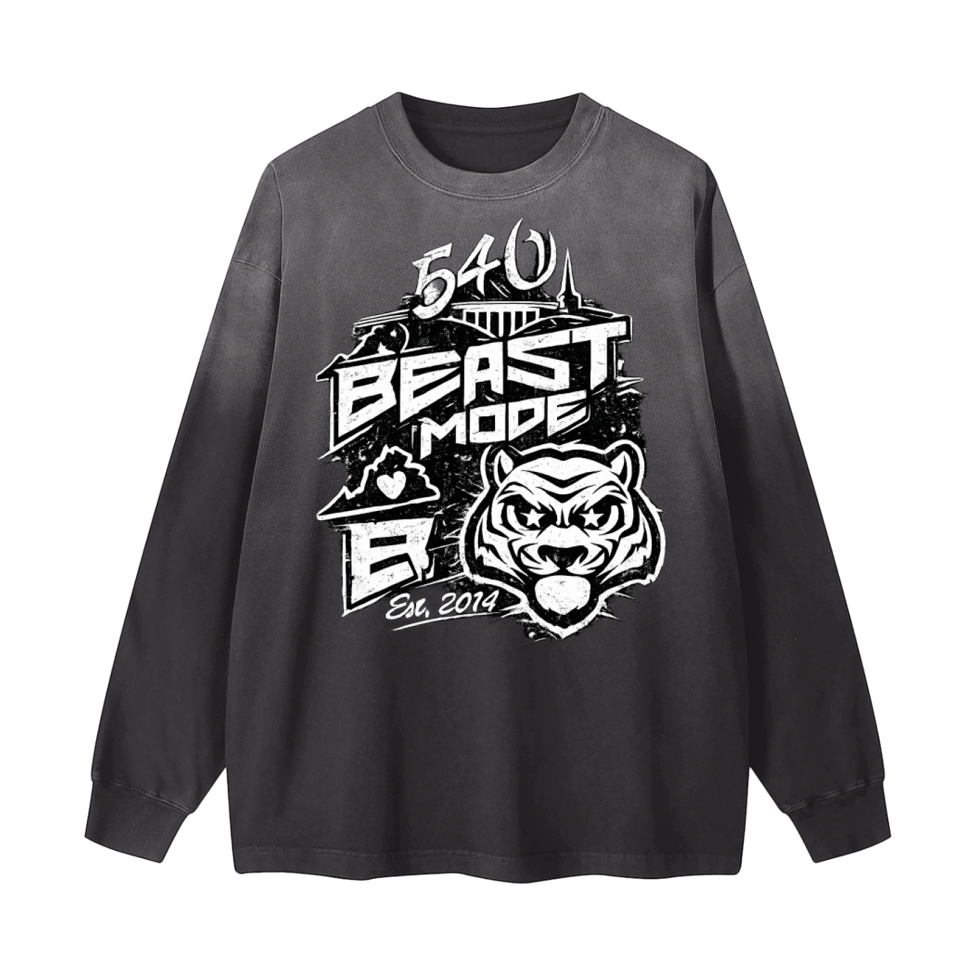 Beast Mode x MECA Gradient Washed Long Sleeve T-Shirt