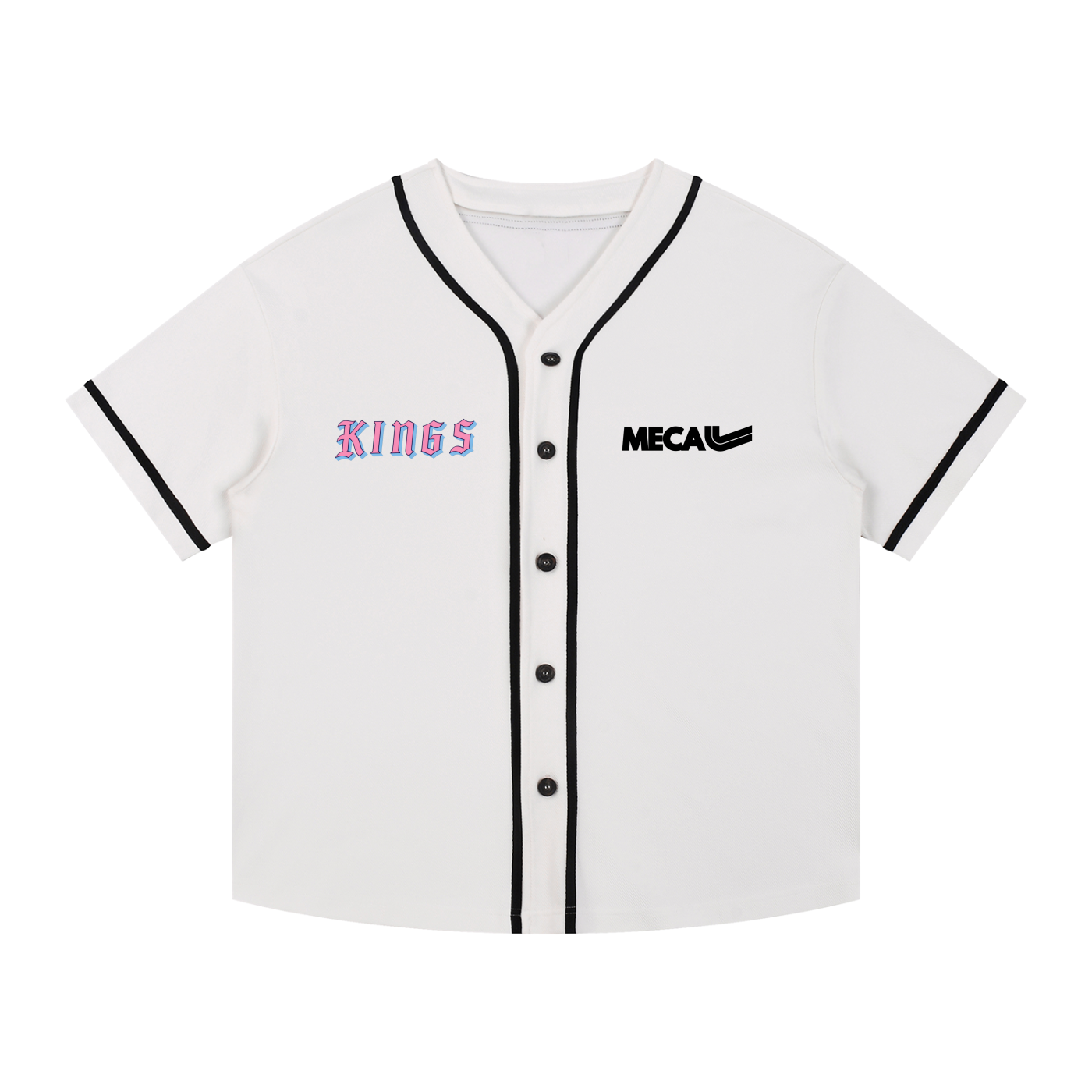 Kings x MECA Contrast Piped Button-Up Jersey