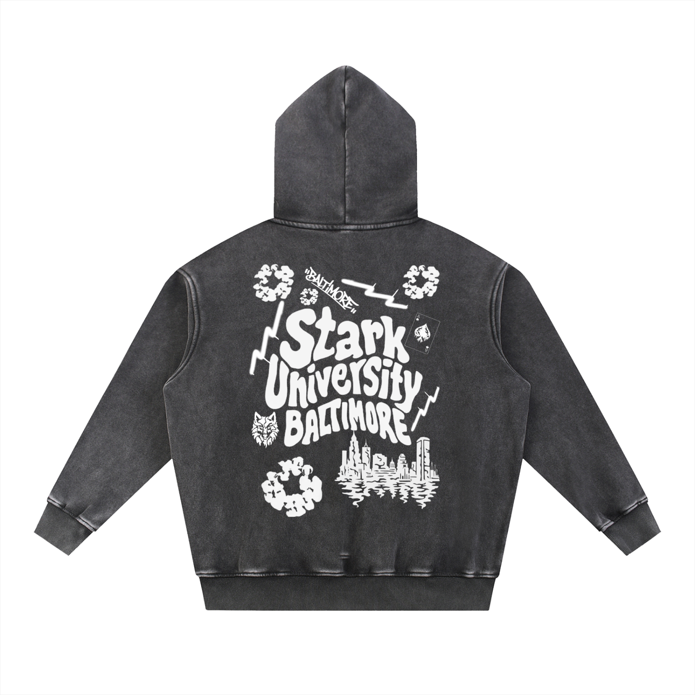 MECA Snow Wash Fleece Oversize Hoodie