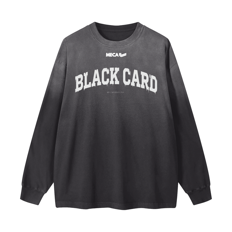 BLACK CARD Gradient Washed Long Sleeve T-Shirt
