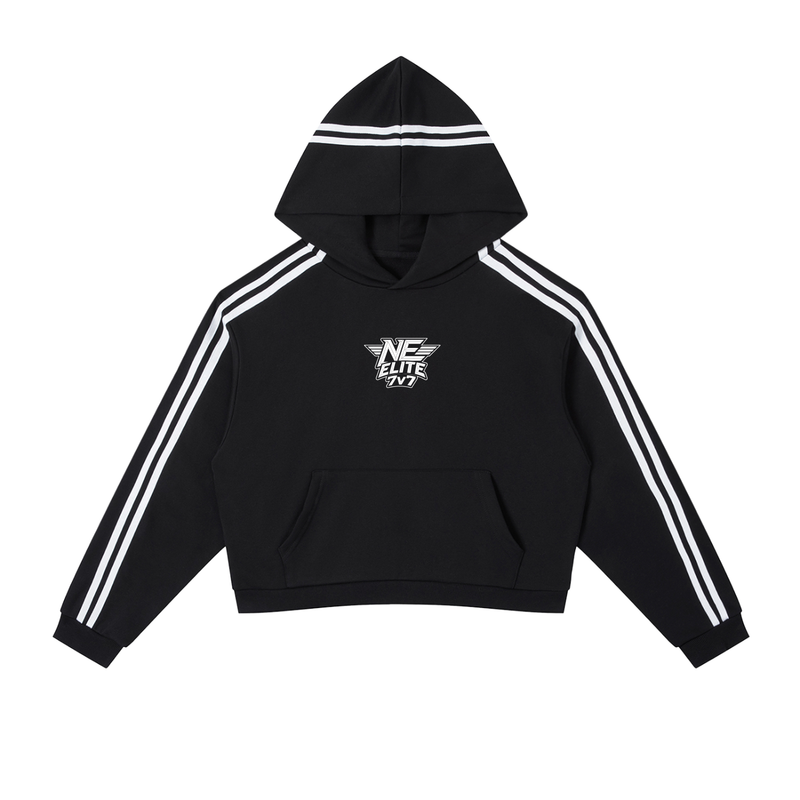 New Era x MECA Contrast Side Stripe Cropped Hoodie