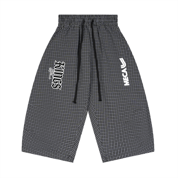 Kings Nationals x MECA Unisex Plaid Loose Capri Shorts