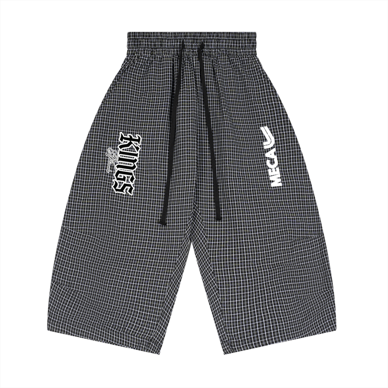 Kings Nationals x MECA Unisex Plaid Loose Capri Shorts