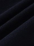 VAG Contrast Striped Lapel Collar Sweatshirt