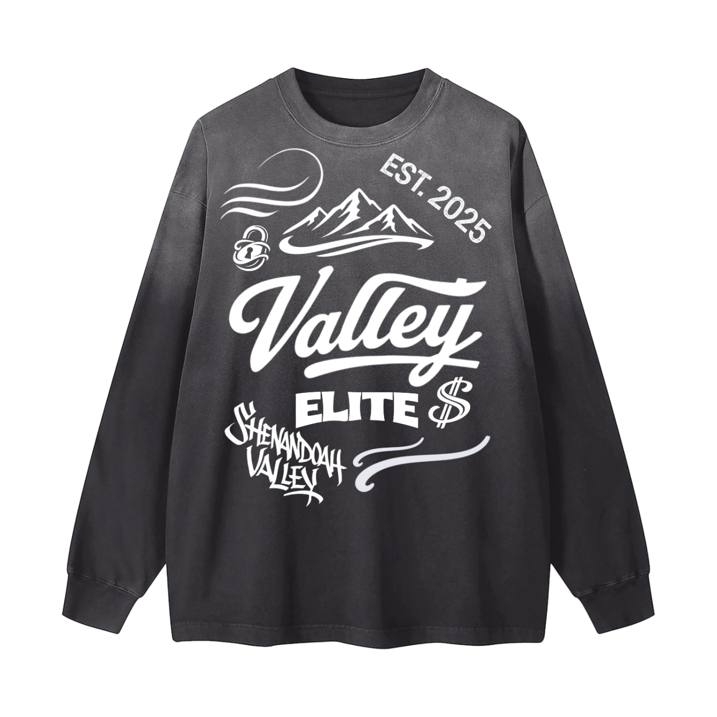 Valley Elite x MECA Gradient Washed Long Sleeve T-Shirt