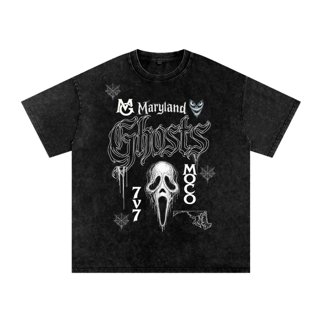 MECA x Ghosts Snow Washed Oversized Cotton T-Shirt