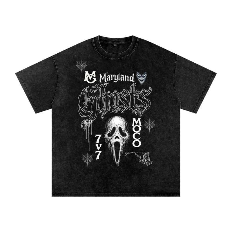 MECA x Ghosts Snow Washed Oversized Cotton T-Shirt