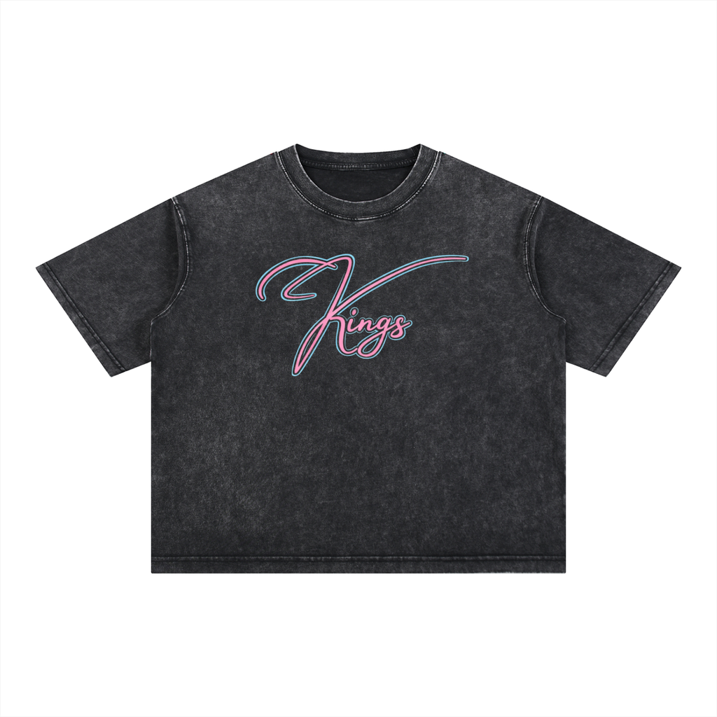 Kings x MECA Mineral Wash Boxy Cotton T-Shirt