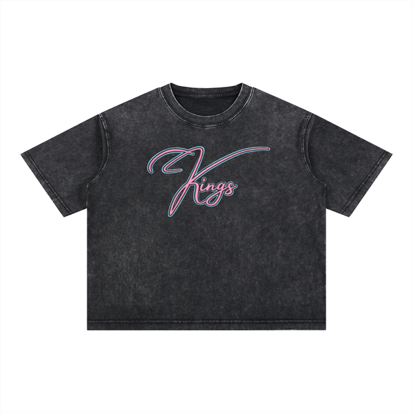 Kings x MECA Mineral Wash Boxy Cotton T-Shirt