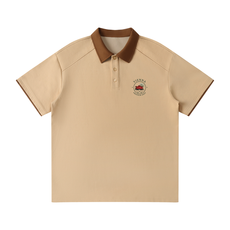 VAG Contrast Collar Raglan Polo Shirt
