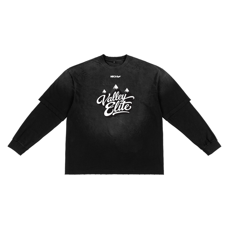Sunfade Hand-Frayed Faux Two-Piece T-Shirt