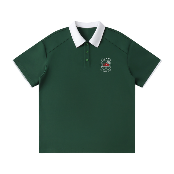 VAG Contrast Collar Raglan Polo Shirt
