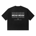 BLACK CARD Unisex Mineral Wash Waffle Boxy T-Shirt