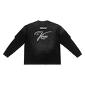 Kings x MECA Champions Sunfade Hand-Frayed Faux Two-Piece T-Shirt