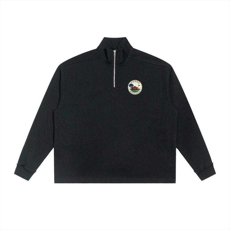 VAG Half-Zip Rolled Edge Fleece Sweatshirt