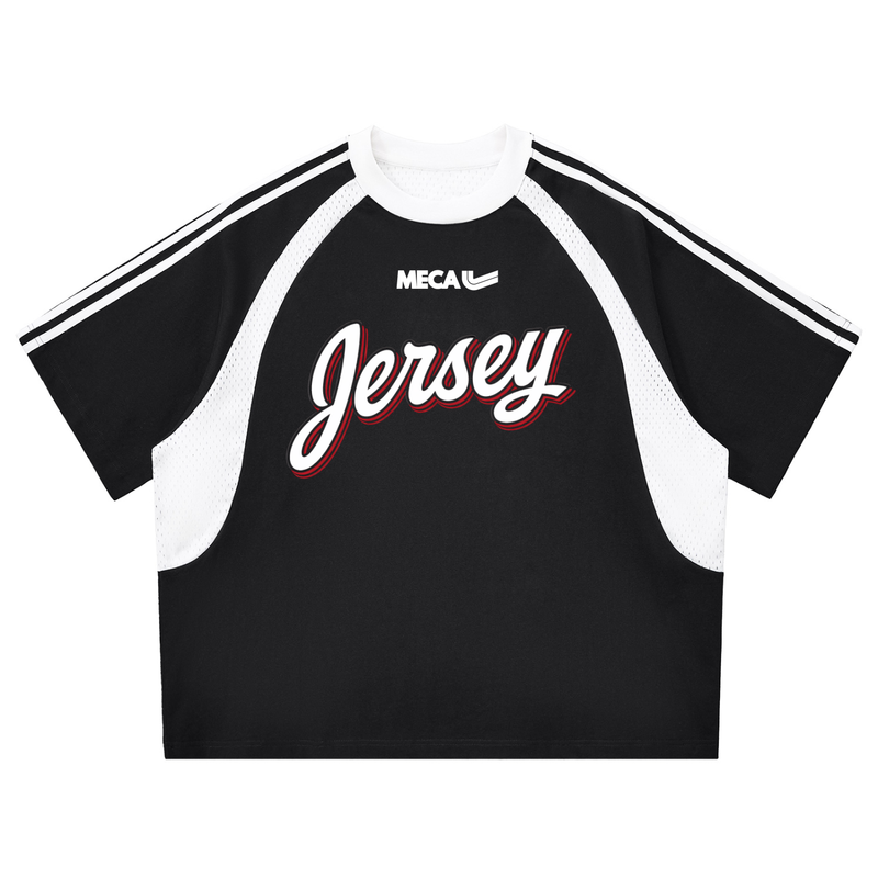 Rated x MECA Contrast Stripes Panel Mesh T-shirt