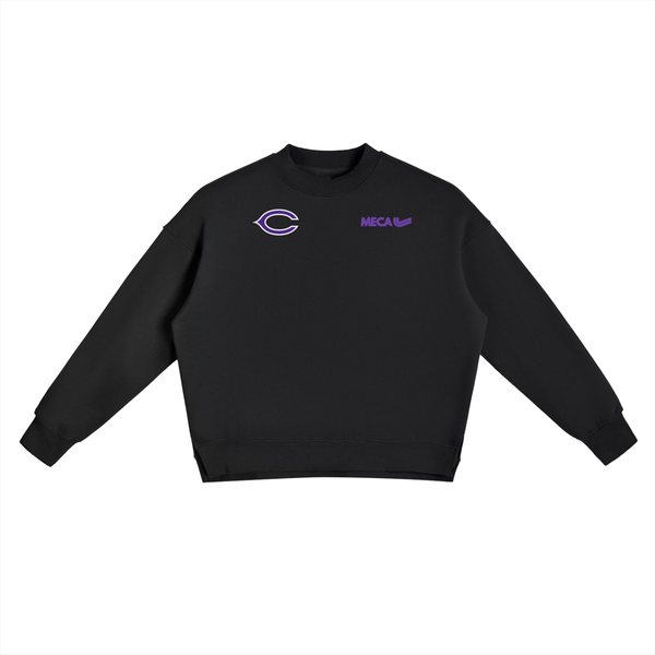 Tilly Coaches Fleece Side Slit Crewneck Sweatshirt
