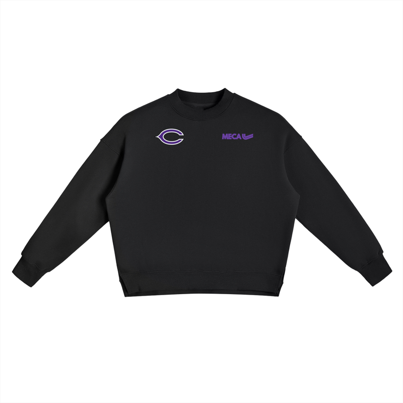 Tilly Coaches Fleece Side Slit Crewneck Sweatshirt