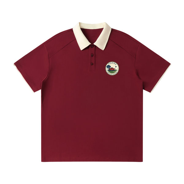 VAG Contrast Collar Raglan Polo Shirt