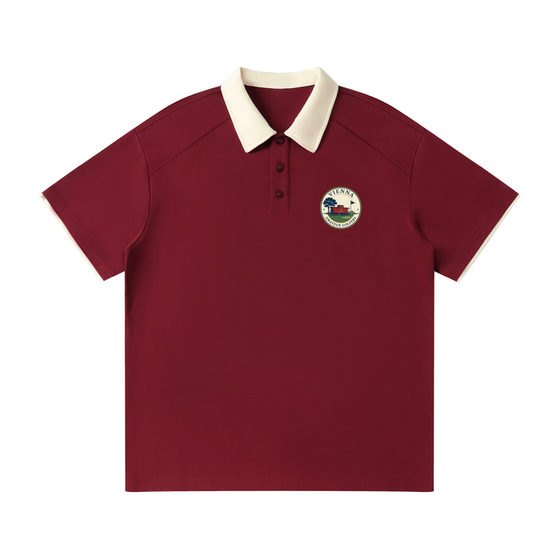 VAG Contrast Collar Raglan Polo Shirt