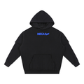 MECA TEAM Snow Washed Raw Edge Double Layered Hoodie