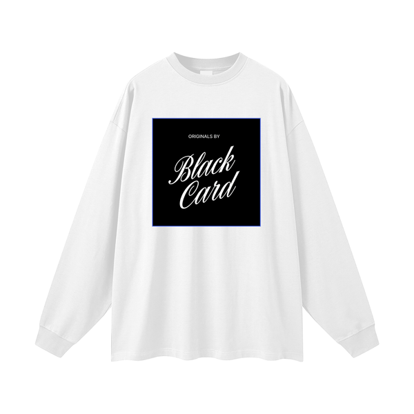 BLACK CARD Oversized Unisex Long Sleeve T-Shirt