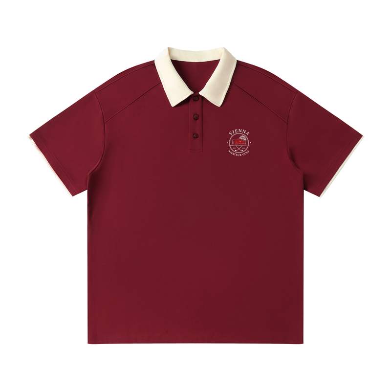 VAG Contrast Collar Raglan Polo Shirt